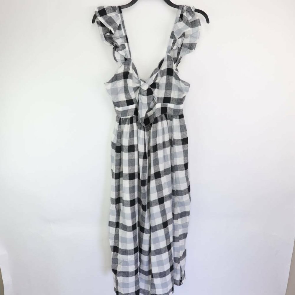 Clayton Womens Rosie Dress White Buffalo Plaid Cut